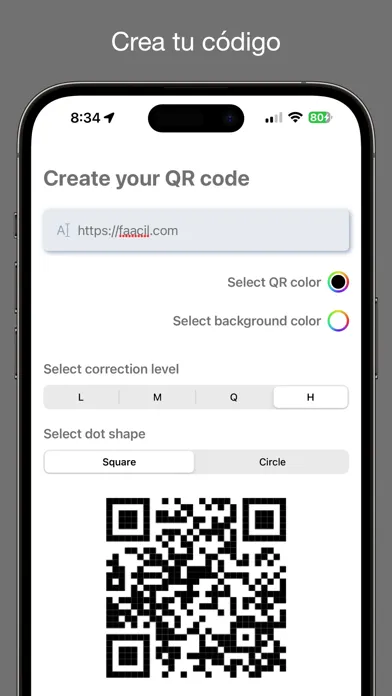 Zrzuty ekranu Create QR V2