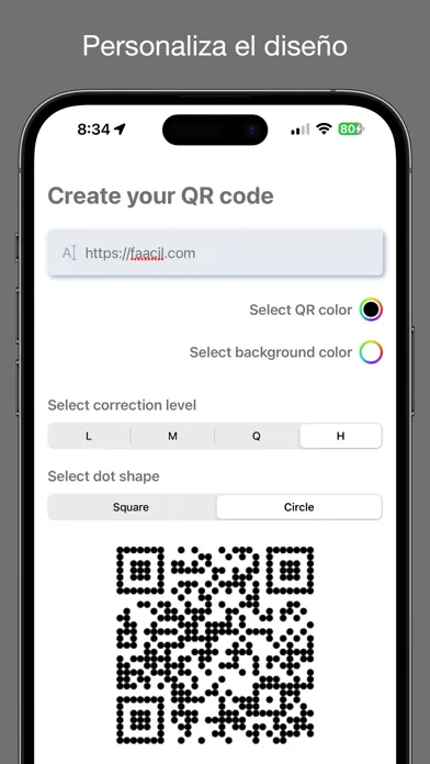 Zrzuty ekranu Create QR V2