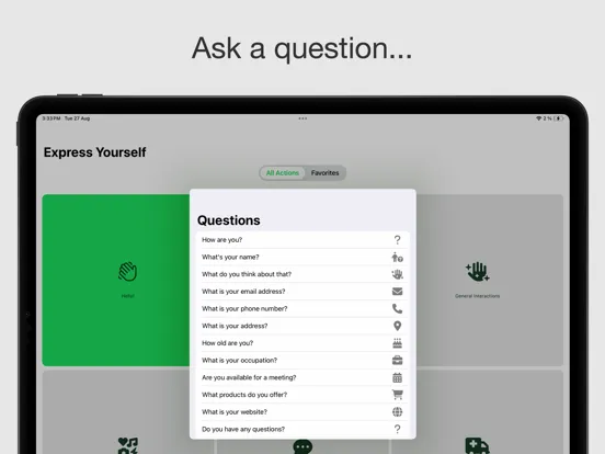 Express Yourself Openly iPad  Ekran Görüntüleri