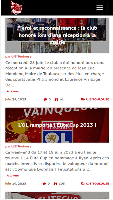Capturas de tela do UJS_Toulouse
