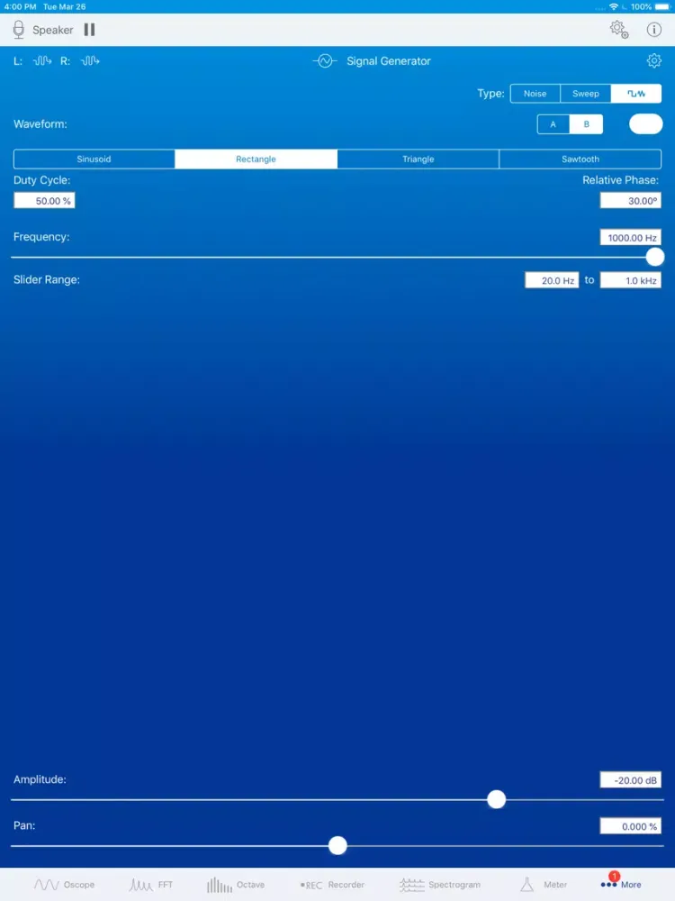 SignalScope Advanced 2018 iPad  Ekran Görüntüleri
