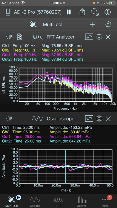 Zrzuty ekranu SignalScope Pro 2022