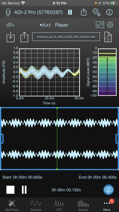 Zrzuty ekranu SignalScope Pro 2022