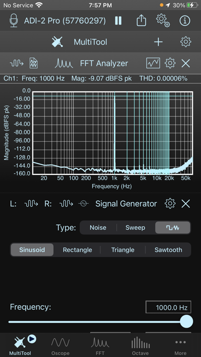 Zrzuty ekranu SignalScope Pro 2022