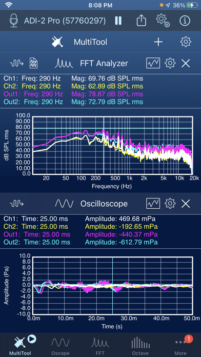 Zrzuty ekranu SignalScope Pro 2022