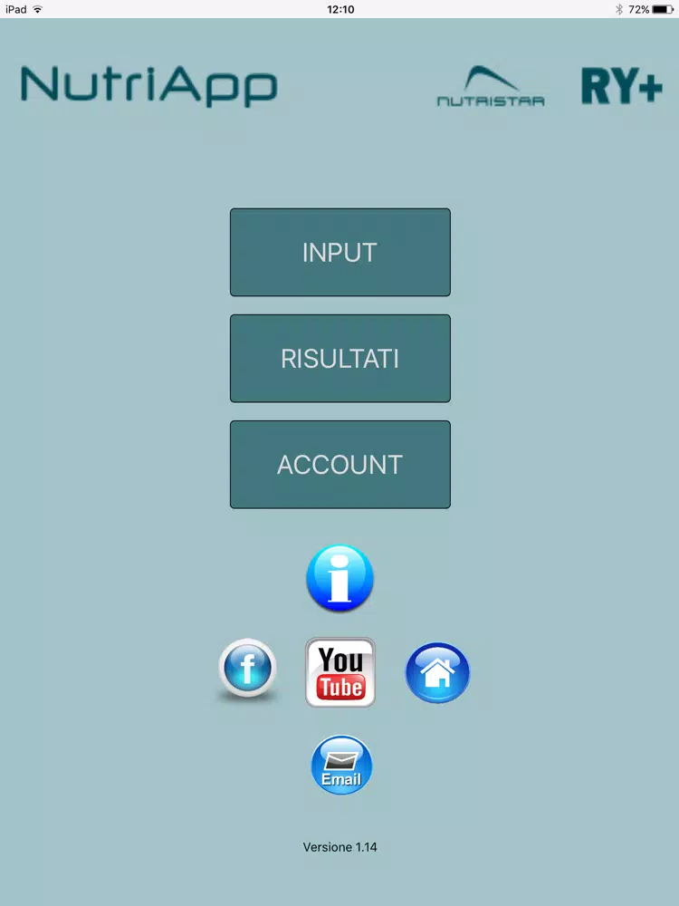 NutriApp iPad  스크린샷