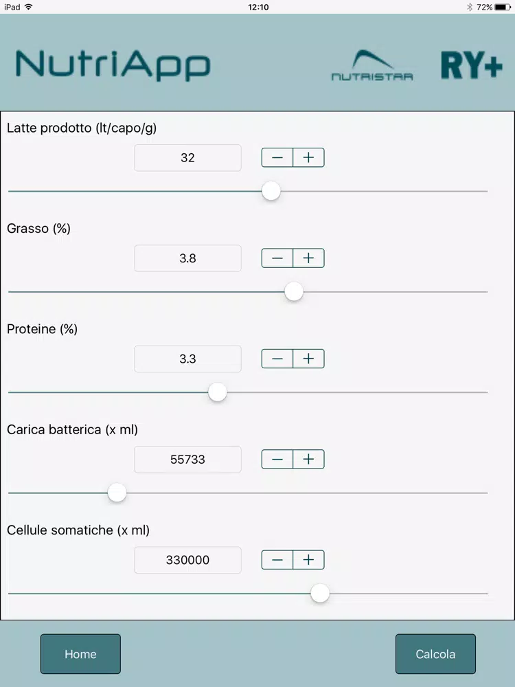 NutriApp iPad  스크린샷