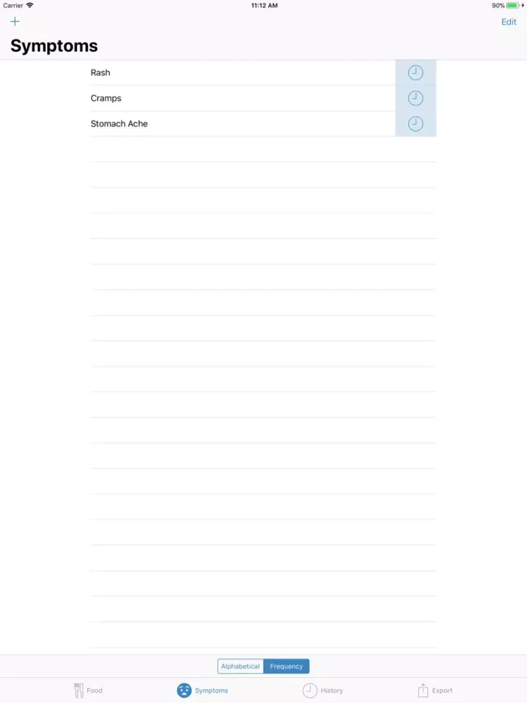 Captures d'écran de Food and Symptom Log iPad 