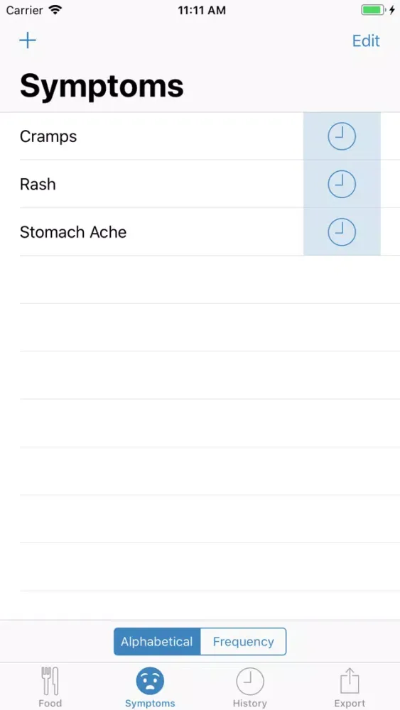 Captures d'écran de Food and Symptom Log