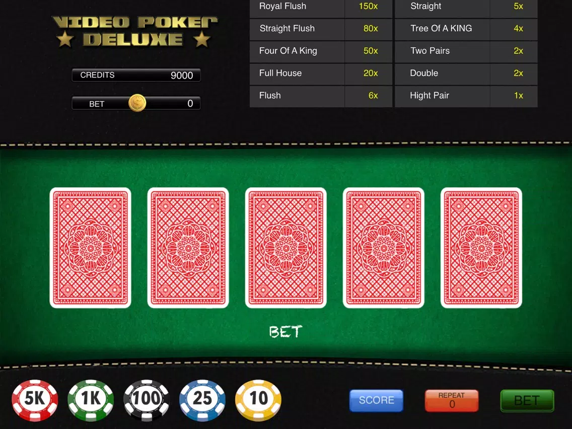 Video Poker Deluxe * iPad 應用截圖