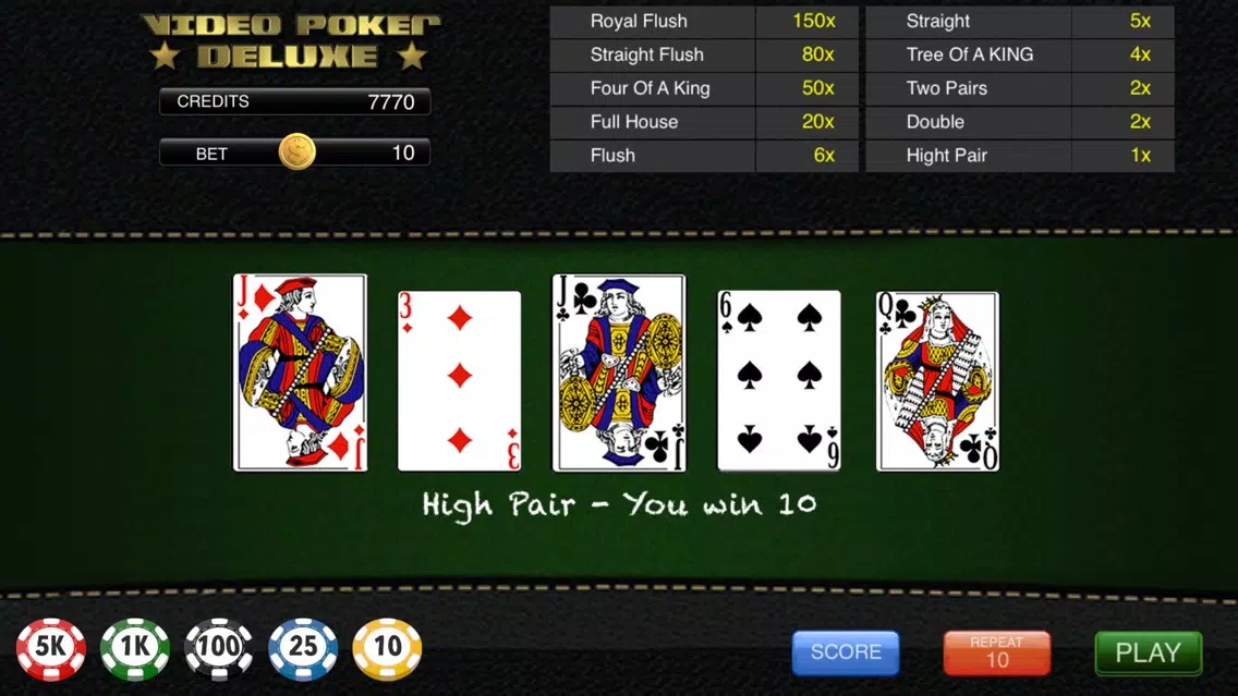 Video Poker Deluxe *應用截圖