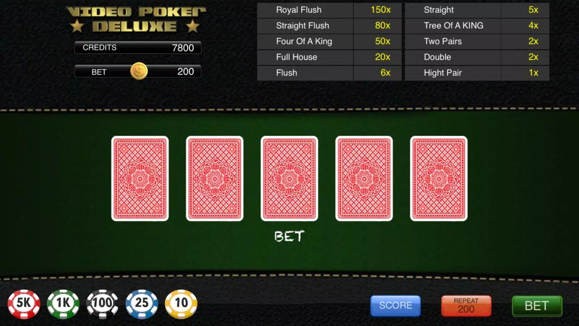 Video Poker Deluxe *應用截圖