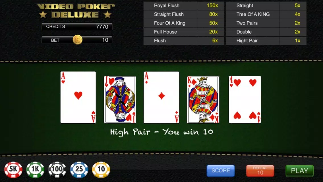 Video Poker Deluxe *應用截圖