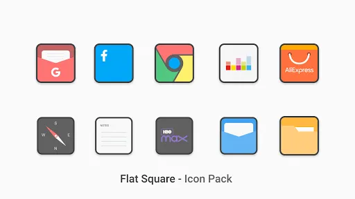 ภาพหน้าจอของ Flat Square - Icon Pack