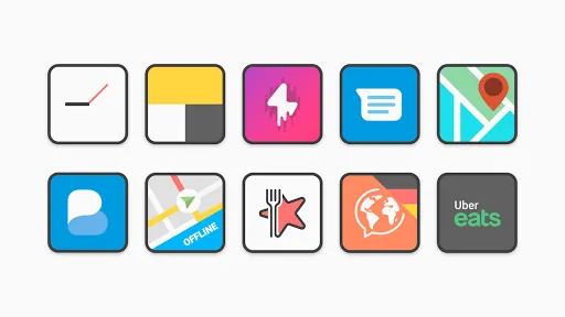 ภาพหน้าจอของ Flat Square - Icon Pack