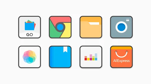 ภาพหน้าจอของ Flat Square - Icon Pack
