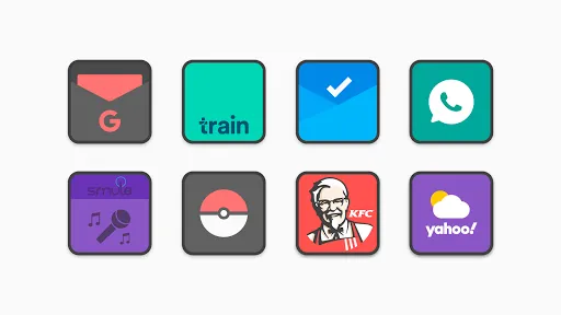 ภาพหน้าจอของ Flat Square - Icon Pack