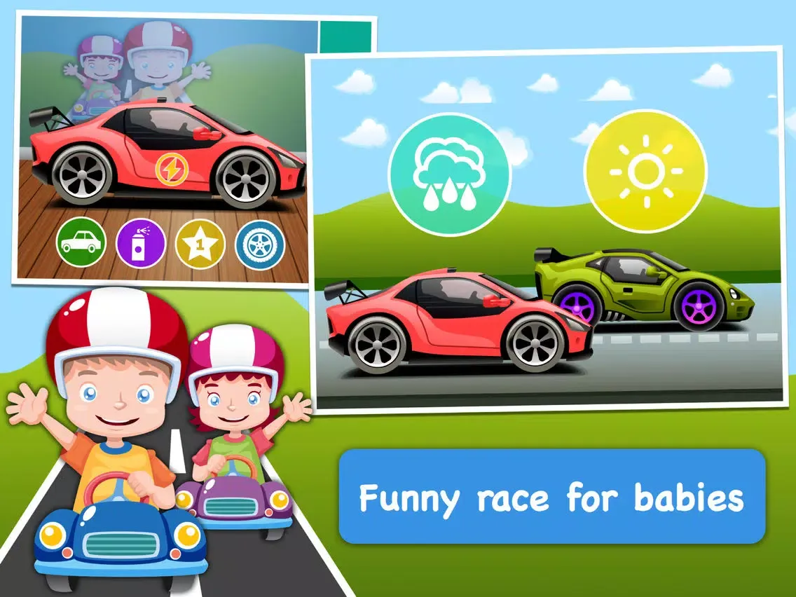 Capturas de tela do Baby Race - build a car and take a ride! iPad 
