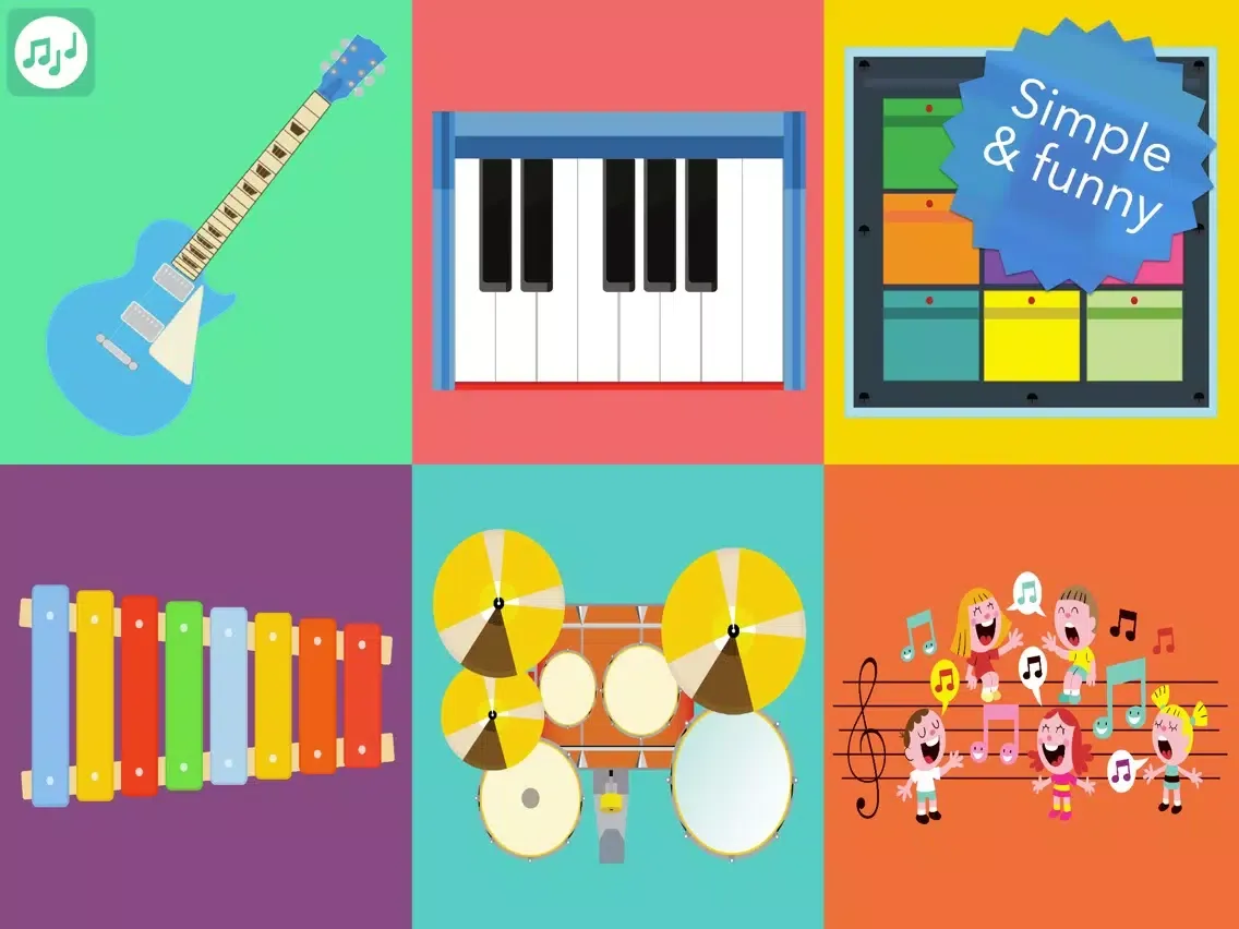 تصاویر Musical Instruments for Babies - Simple music playing iPad 