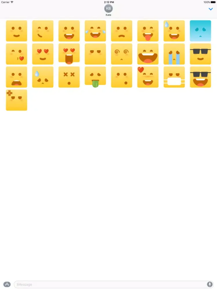 Emoticon stickers set iPad  Screenshots