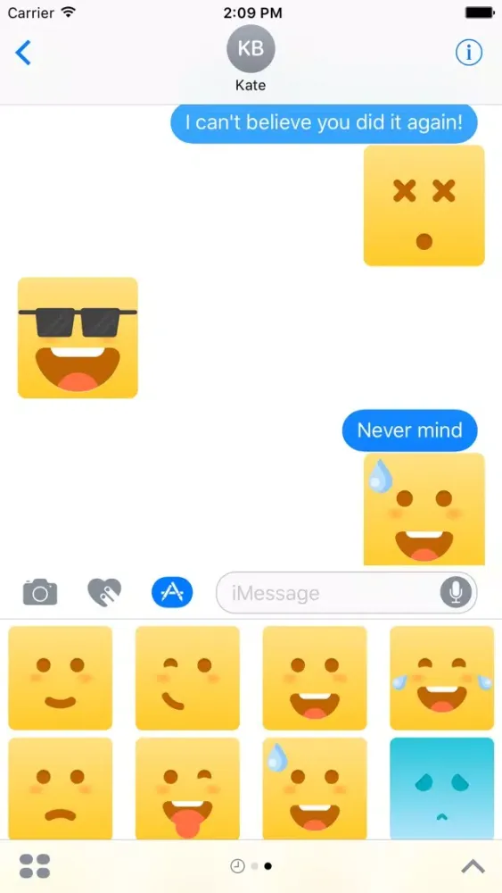Emoticon stickers set Screenshots