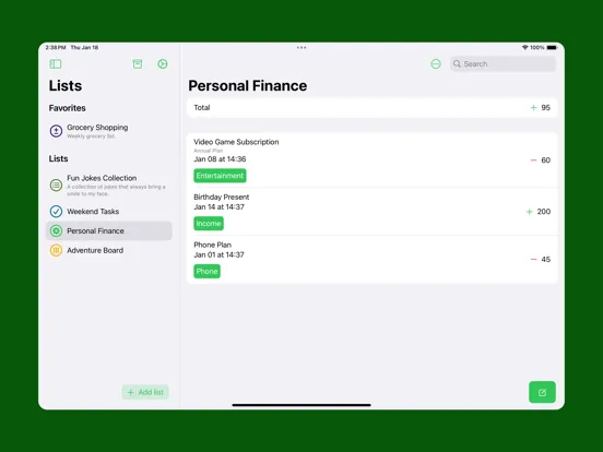 Capturas de tela do Tastik: Tasks and Lists iPad 
