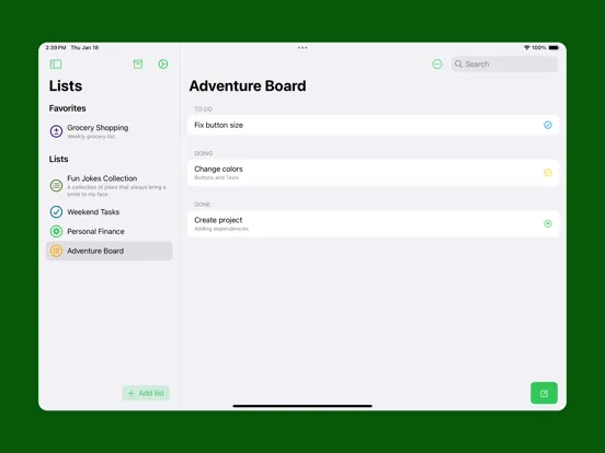 Capturas de tela do Tastik: Tasks and Lists iPad 