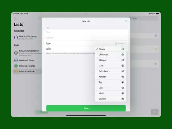 Capturas de tela do Tastik: Tasks and Lists iPad 