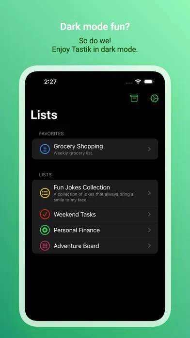 Capturas de tela do Tastik: Tasks and Lists