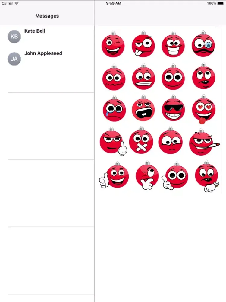 ภาพหน้าจอของ Christmas E-moji iPad 