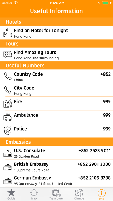 Ảnh chụp màn hình của Hong Kong Map and Travel Guide