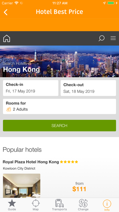 Ảnh chụp màn hình của Hong Kong Map and Travel Guide