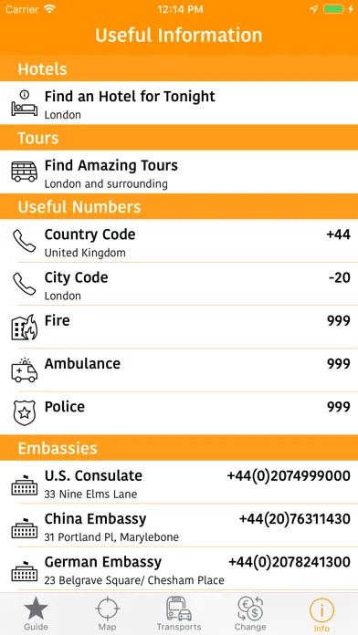 Zrzuty ekranu London Map and Travel Guide