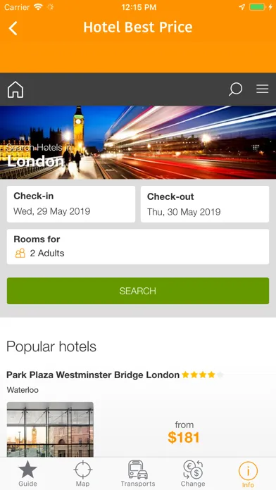 Zrzuty ekranu London Map and Travel Guide