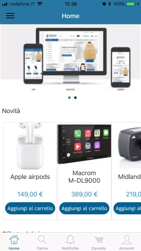 Zrzuty ekranu Bracchi Elettronica
