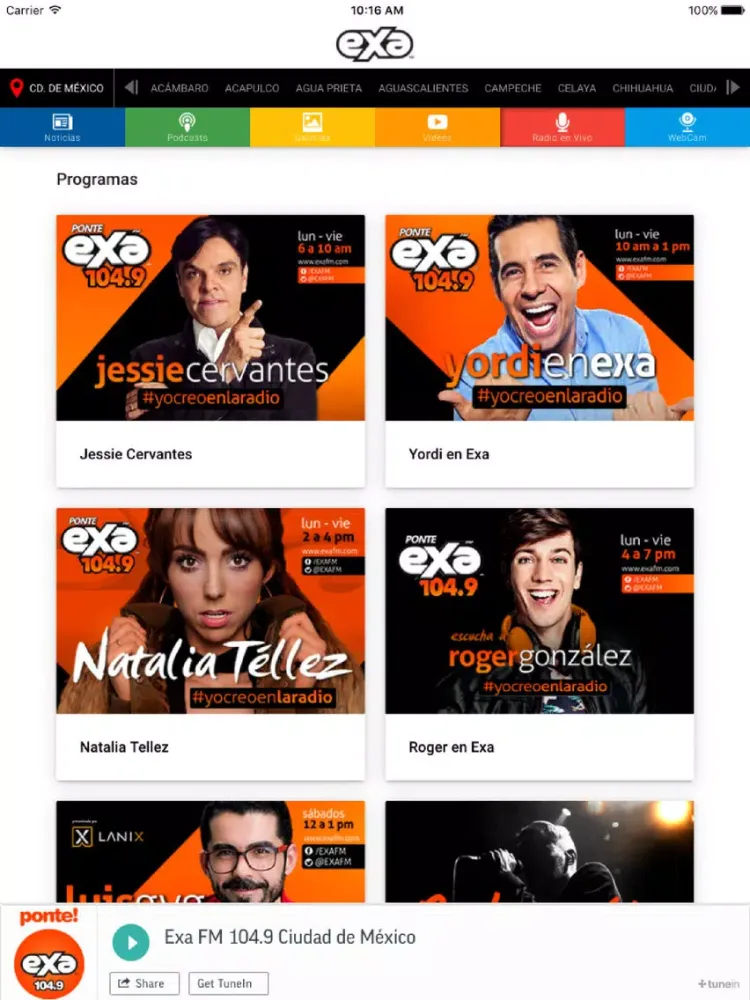 EXA iPad  Screenshots