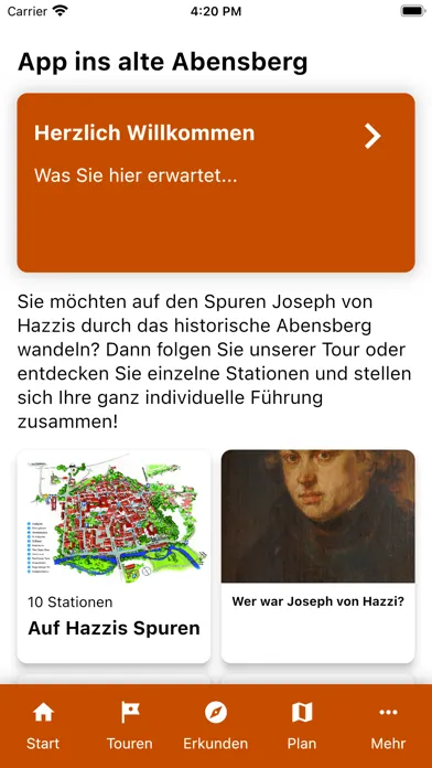 Zrzuty ekranu App ins alte Abensberg