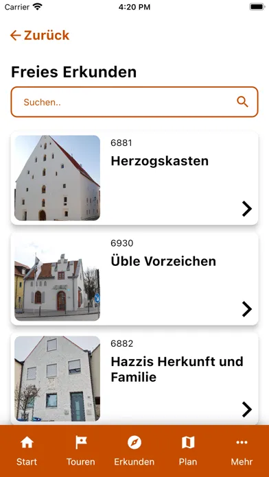 Zrzuty ekranu App ins alte Abensberg