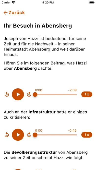 Zrzuty ekranu App ins alte Abensberg