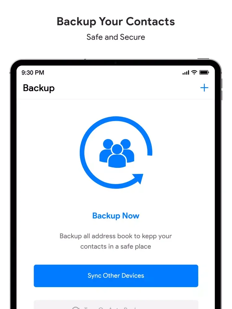 Contacts+ Backup and Transfer iPad  Screenshots