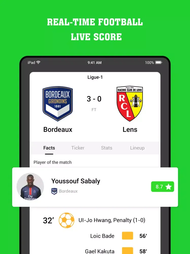 Captures d'écran de Football Live Scores - 2021 iPad 