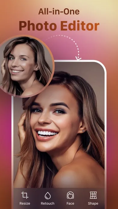 تصاویر Retouch & Face editor - FaceAI