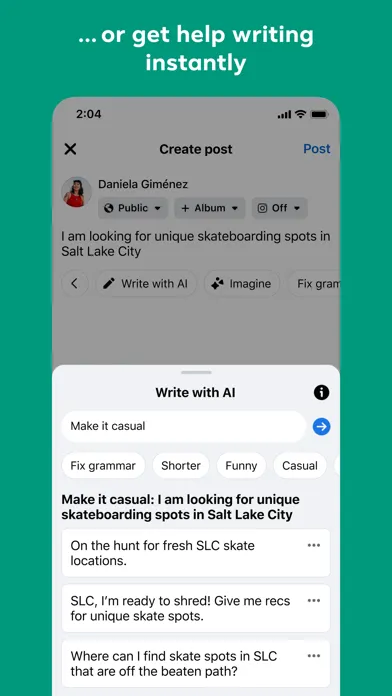 Facebook Screenshots
