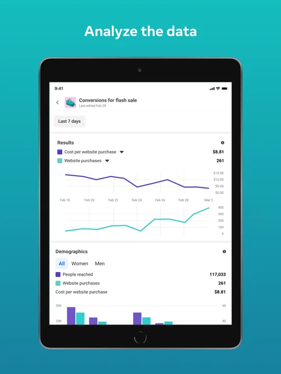 Meta Ads Manager iPad  Screenshots