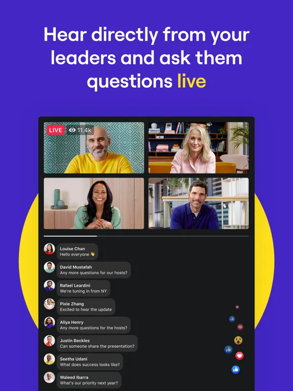 Tangkapan layar Workplace from Meta iPad 