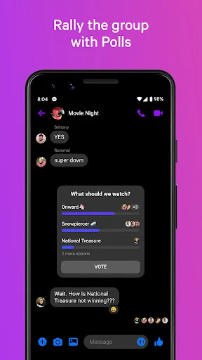ภาพหน้าจอของ Messenger