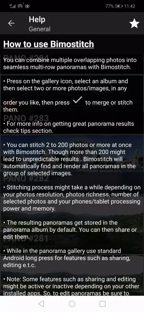 Bimostitch Panorama Stitcher應用截圖