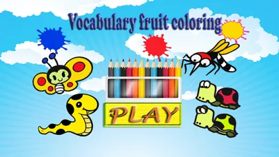 Captures d'écran de Animals Vocabulary Coloring Books