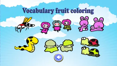 Captures d'écran de Animals Vocabulary Coloring Books
