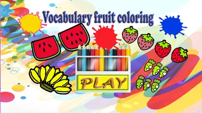 Vocabulary fruit Coloring Book Screenshots